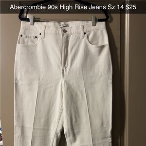 Abercrombie & Fitch White High Rise Jeans